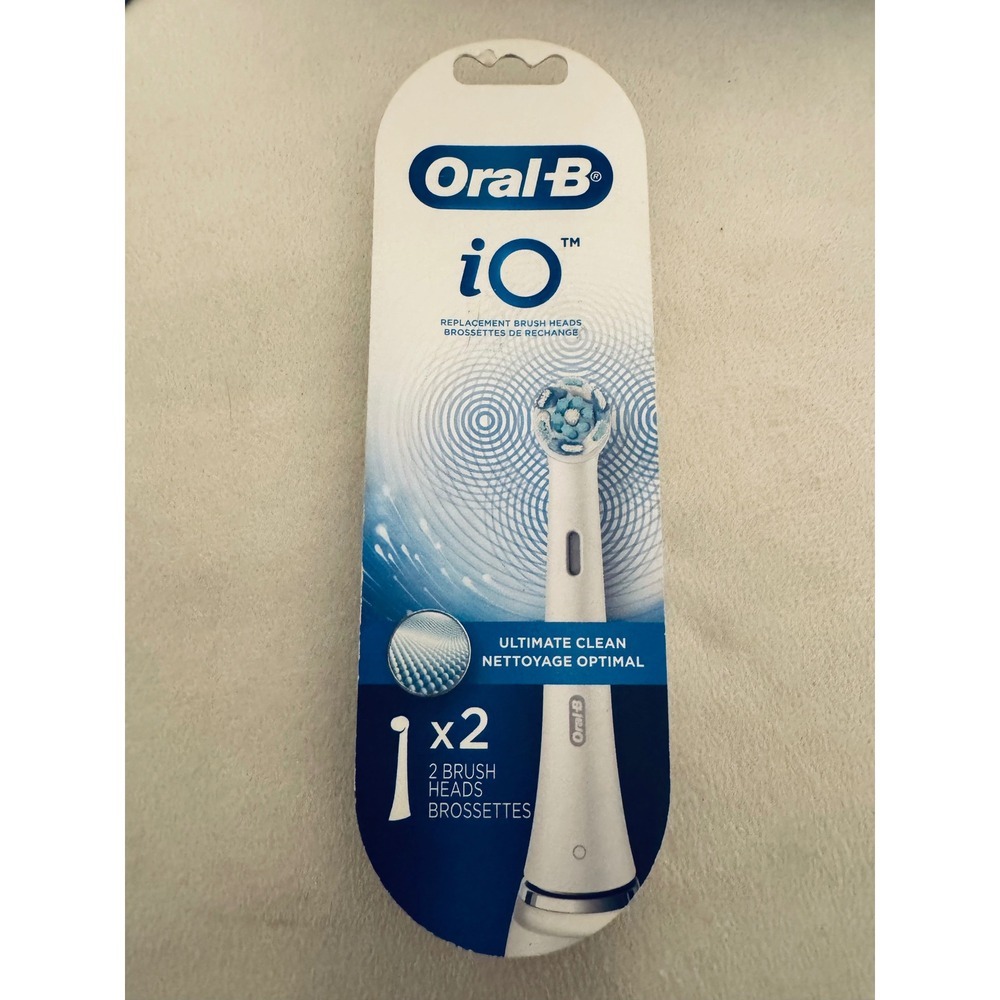 Oral-B iO Ultimate Clean Replacement Brush Heads White 2 Count 069055128619
